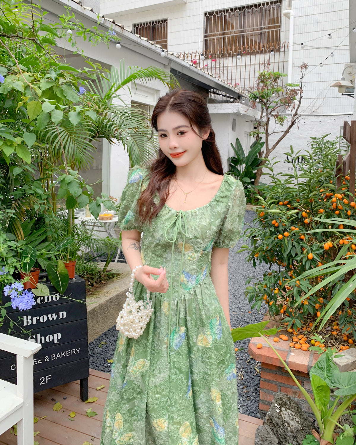 French Countryside Puff Sleeve Midi