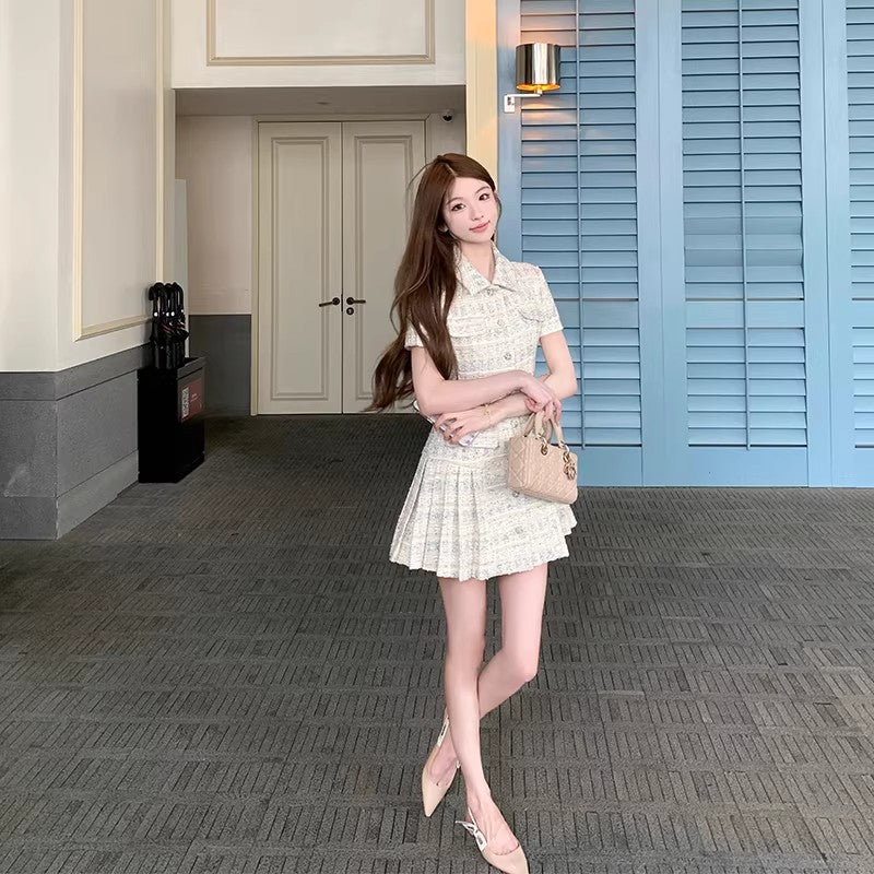 French Style Chanel Inspired Women's Summer Tweed Dress
