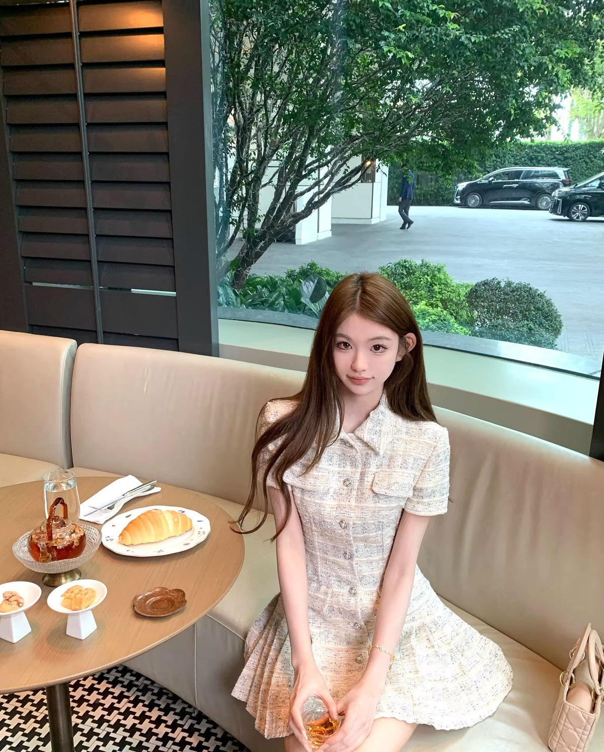 French Style Chanel Inspired Women's Summer Tweed Dress