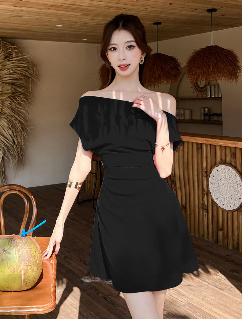 Aurelie French-Cut Ruched Mini Dress