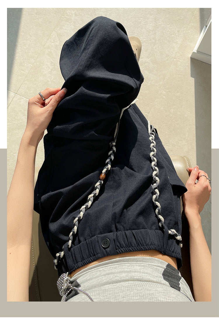 Sculptural Cotton Curved-Leg Trousers