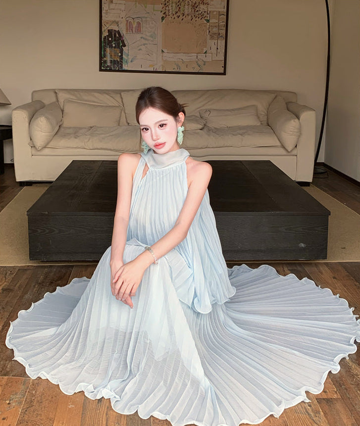 Iris Pleated Halter Two-Piece Set
