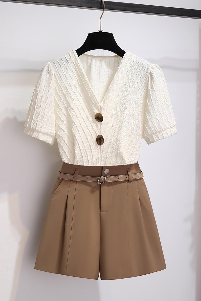 Ivory Horizon Belted Two-Piece Set