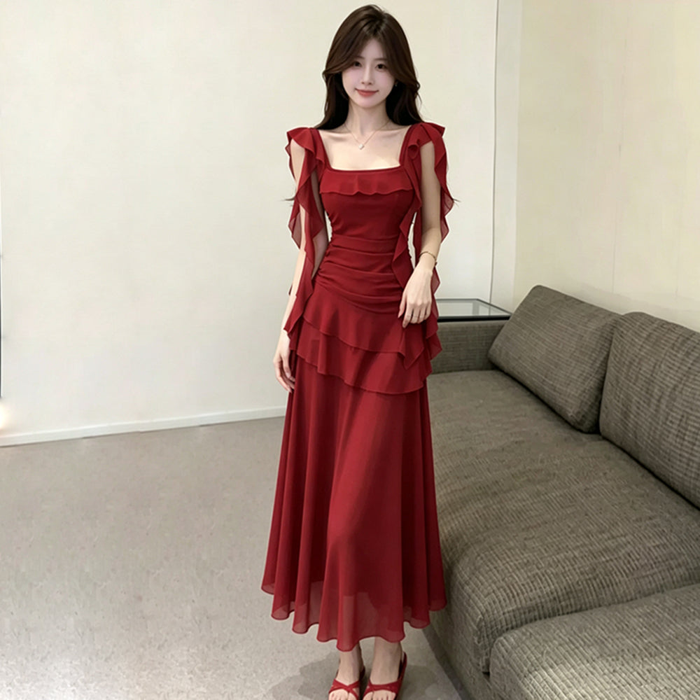 Juliet Cascade Chiffon Dress