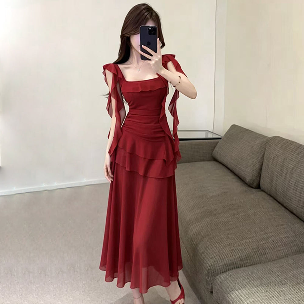 Juliet Cascade Chiffon Dress