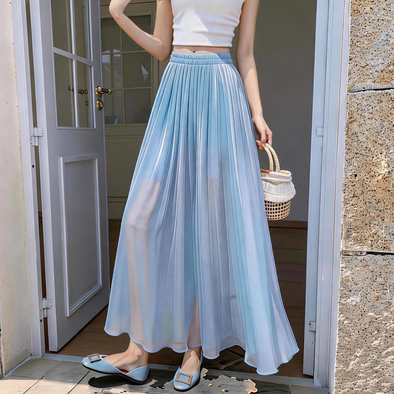Korean Style High-Waist A-line Skirt