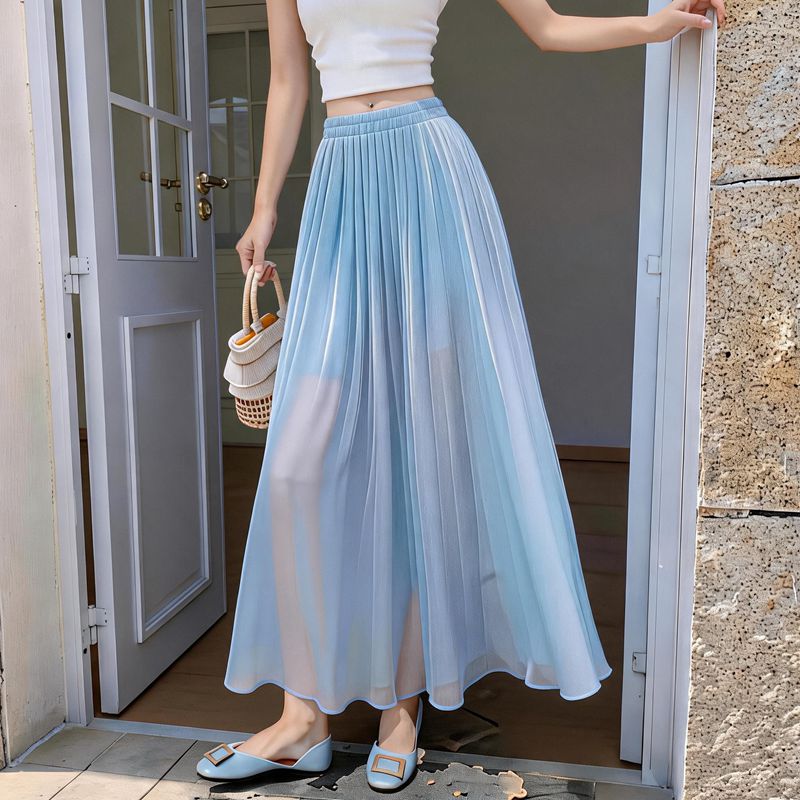 Korean Style High-Waist A-line Skirt