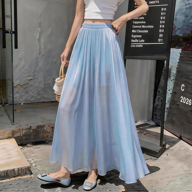 Korean Style High-Waist A-line Skirt