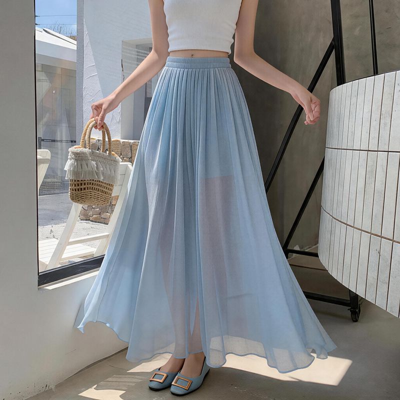 Korean Style High-Waist A-line Skirt
