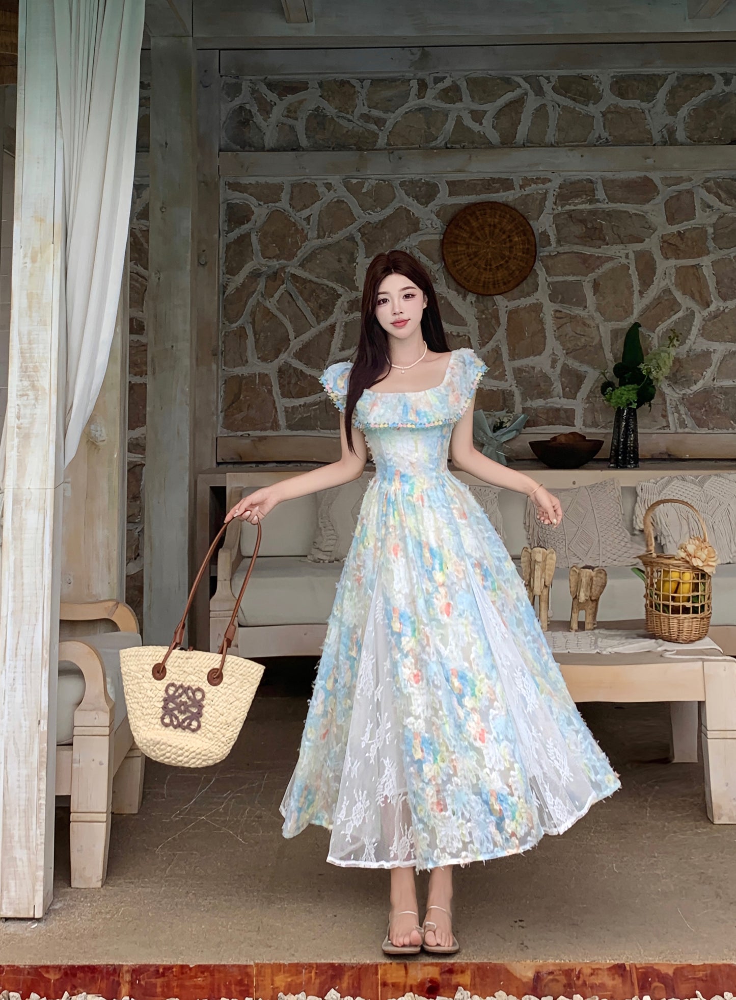 Off-Shoulder Pastle Sundress
