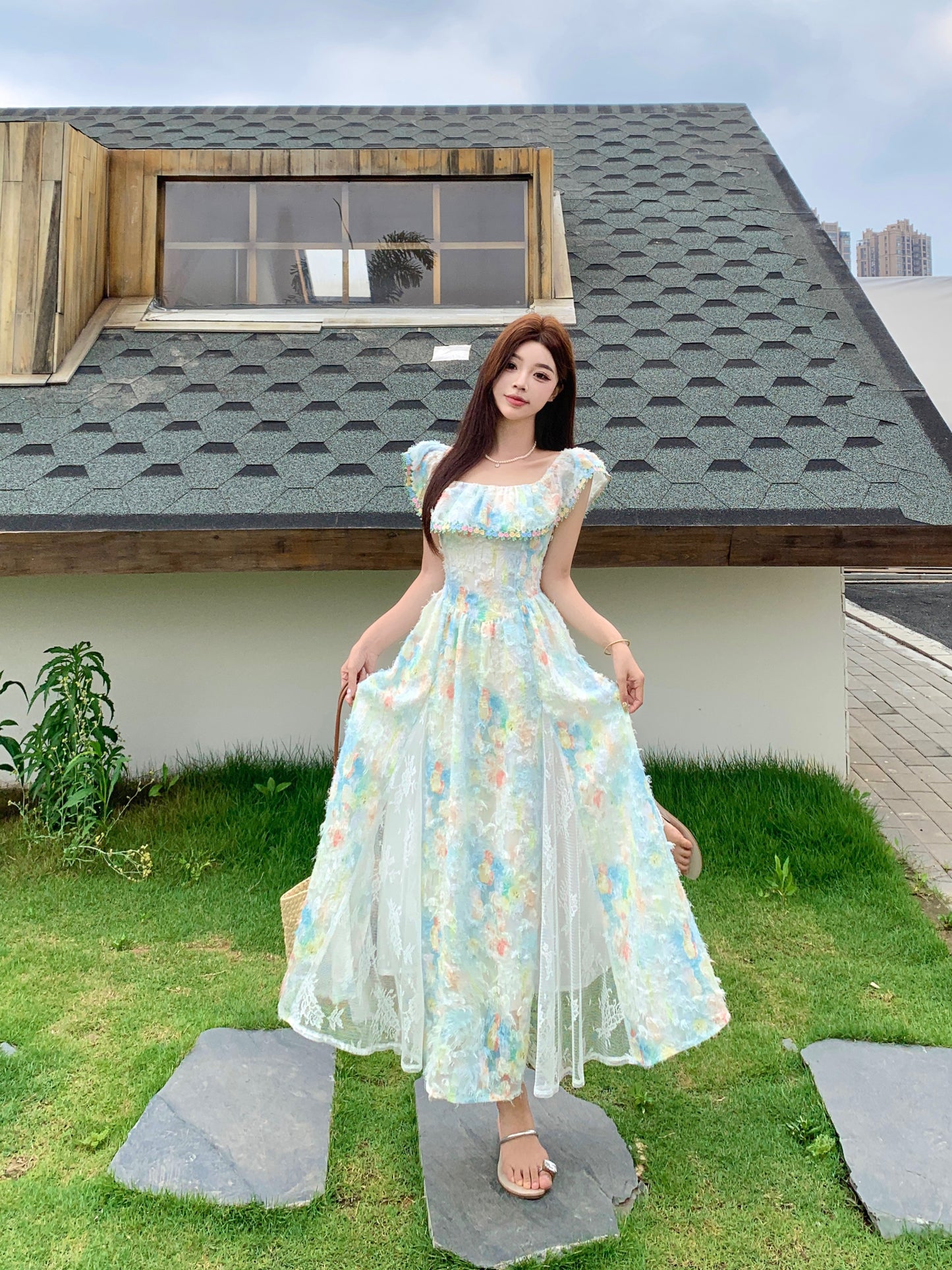 Off-Shoulder Pastle Sundress