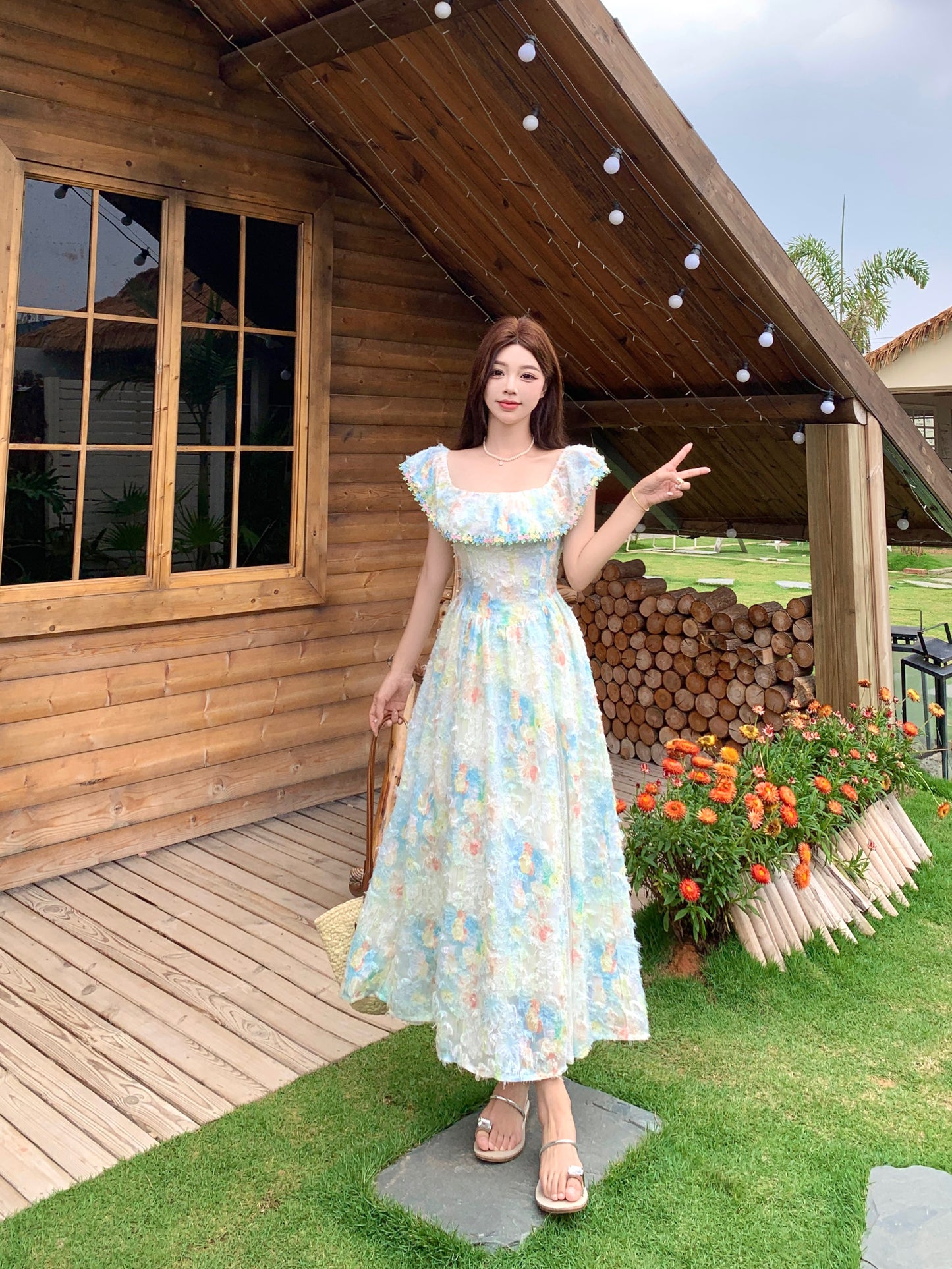 Off-Shoulder Pastle Sundress