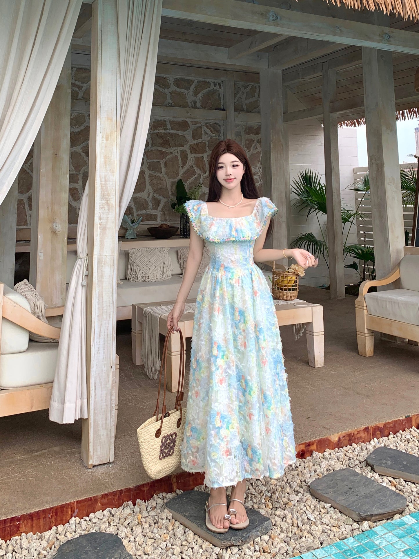 Off-Shoulder Pastle Sundress