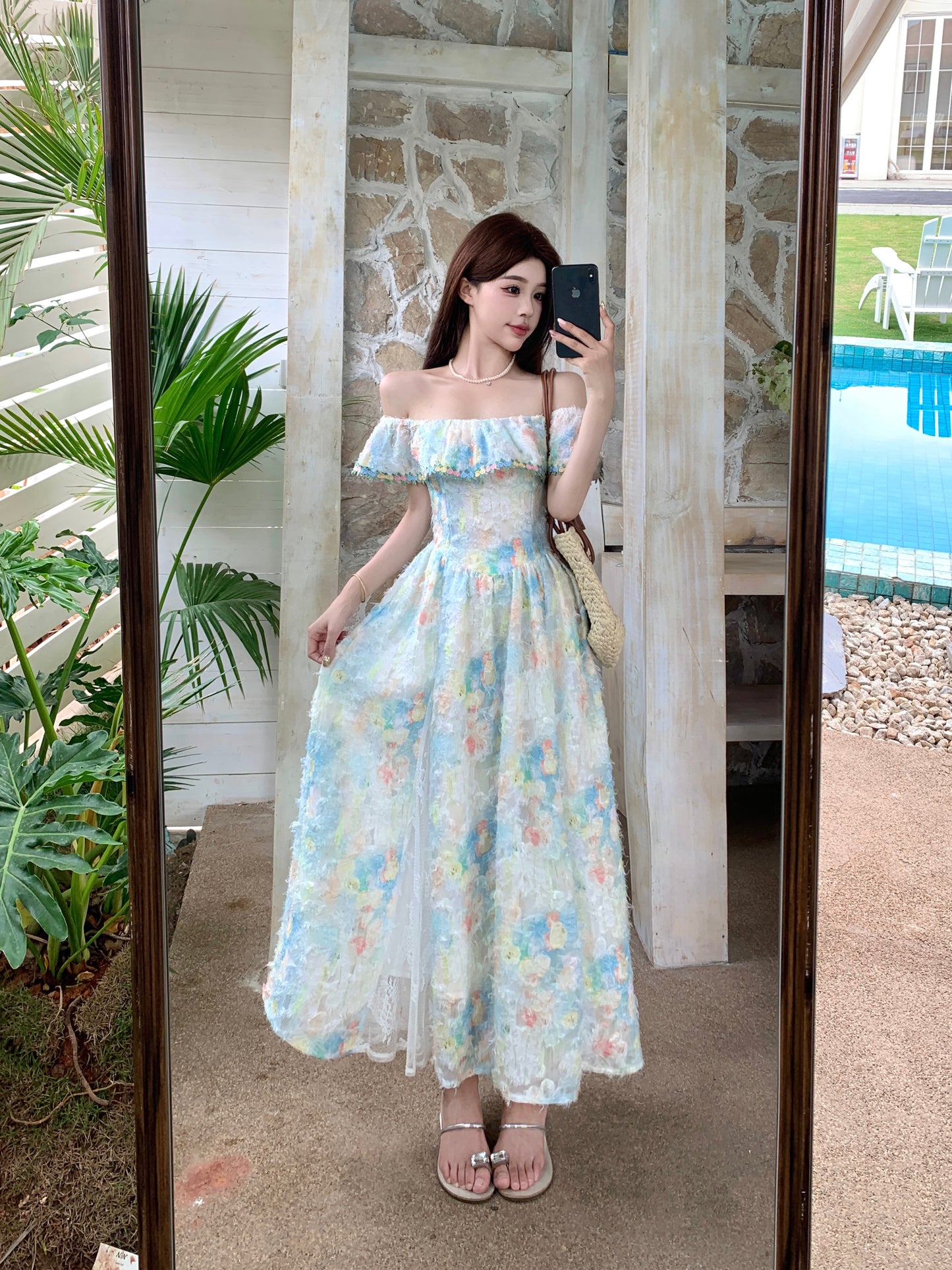 Off-Shoulder Pastle Sundress