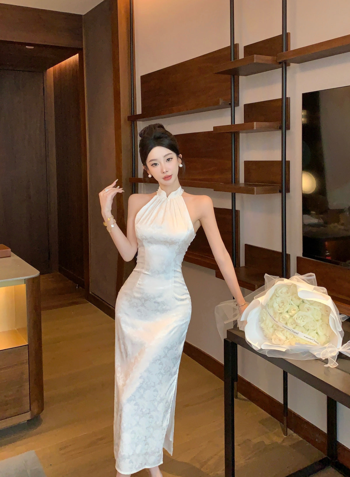 Lotus Modern Cheongsam Dress
