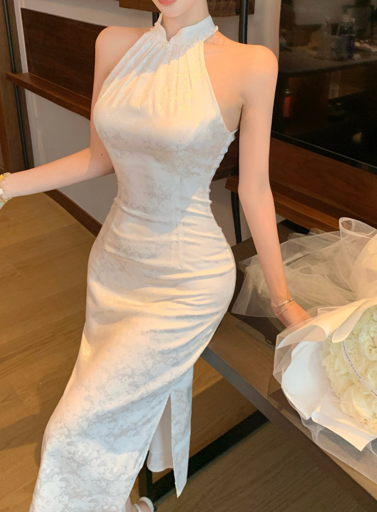 Lotus Modern Cheongsam Dress
