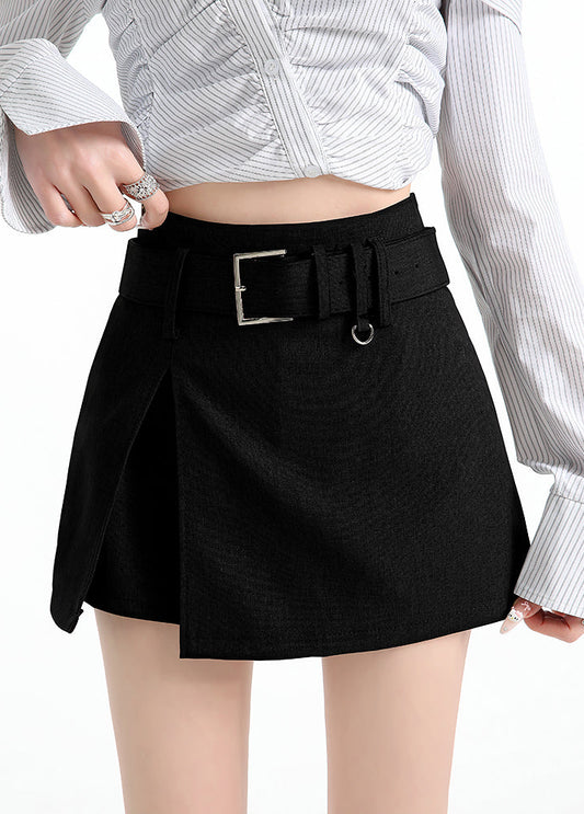 Neo-Classic Asymmetrical Belted Skort