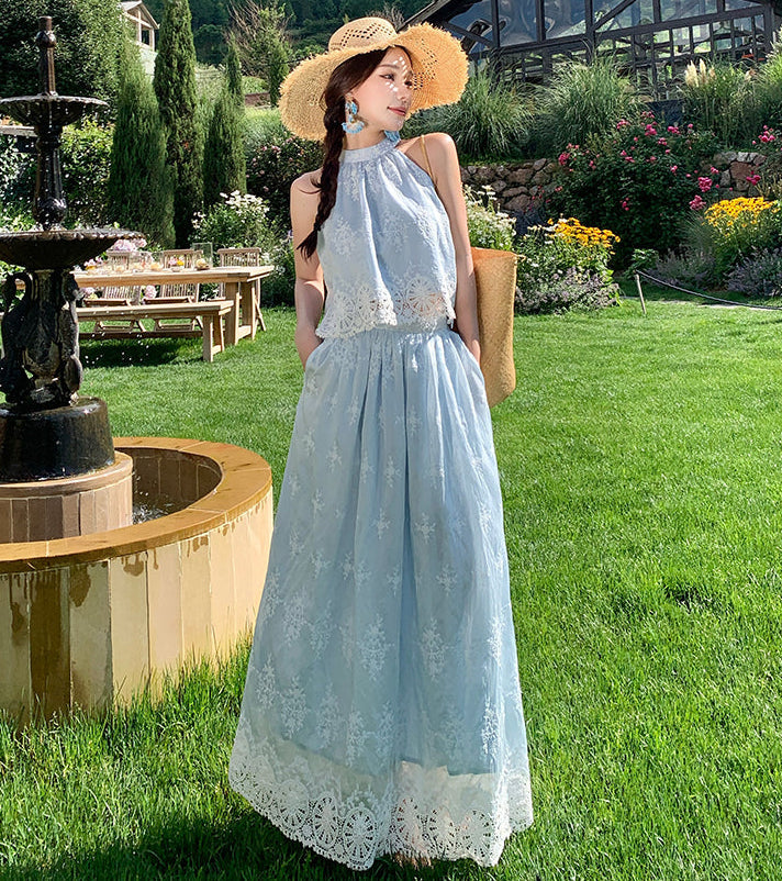 Meadow Breeze Floral Lace Co-ord Set