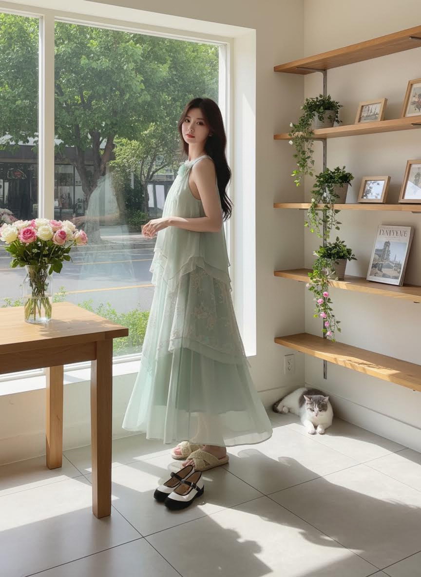 Morning Dew Halter Maxi Dress