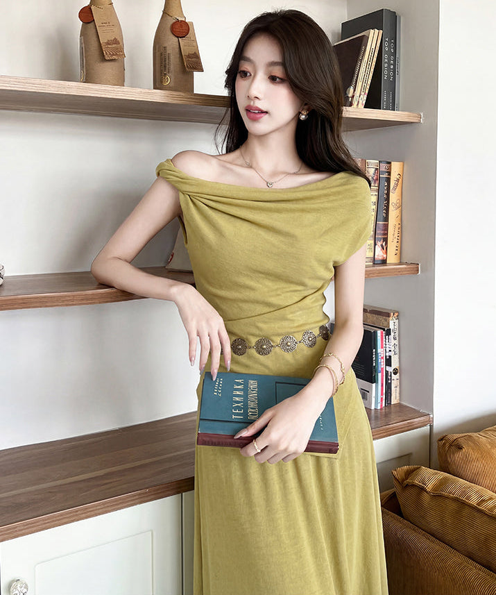 Elena Draped Off-Shoulder Midi Set