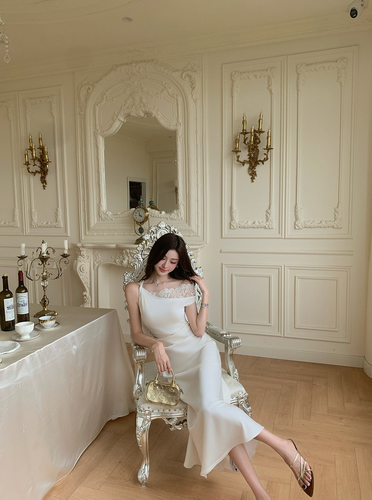 Aurelia One-Side Satin Gown