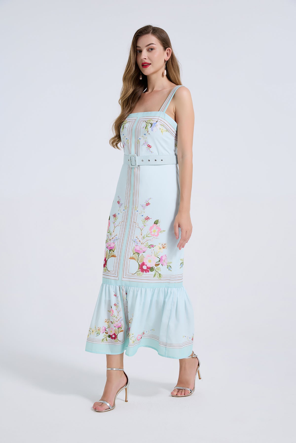 Floral Embroidered Midi Dress