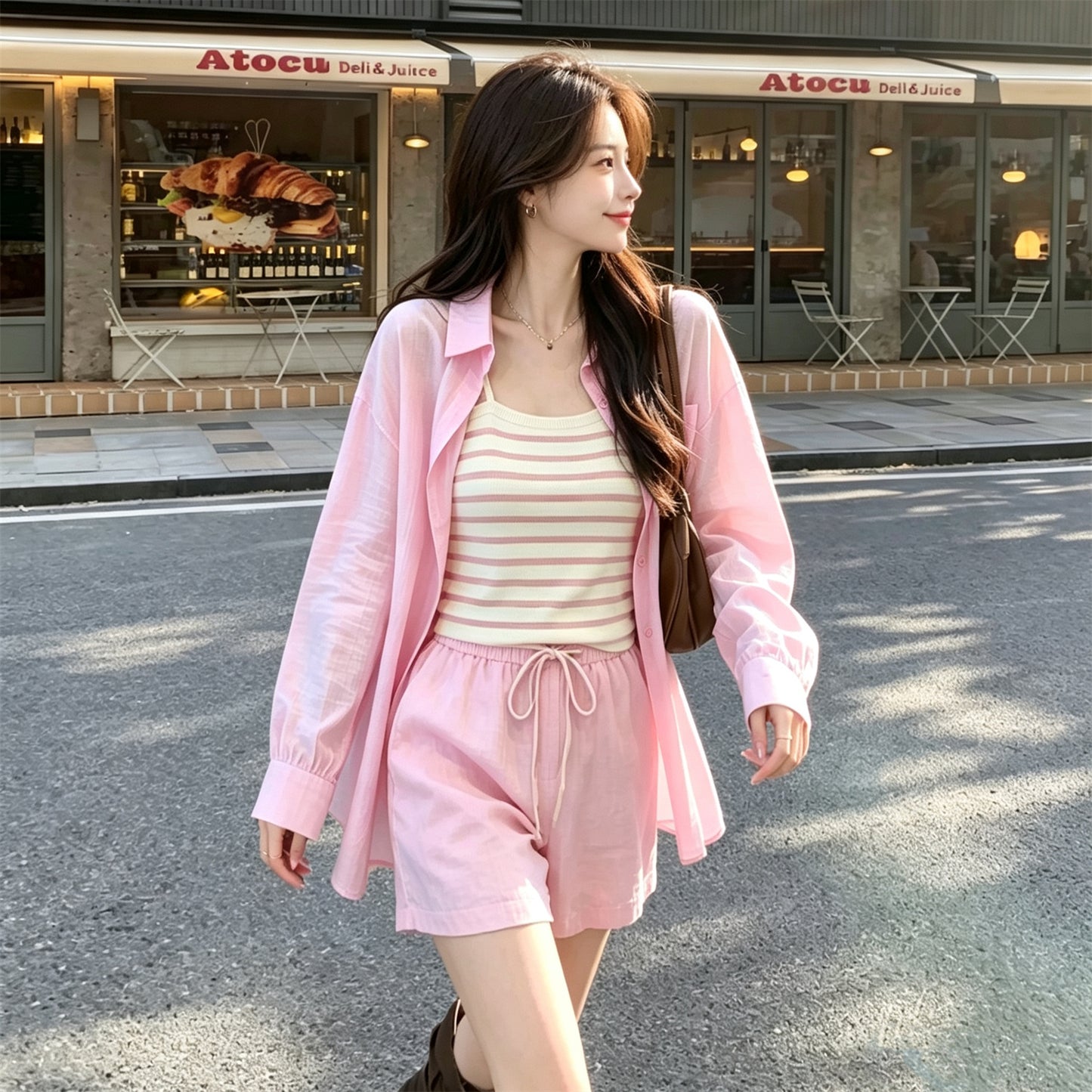 Pastel Pink Summer Breeze 3-Piece Co-Ord Set
