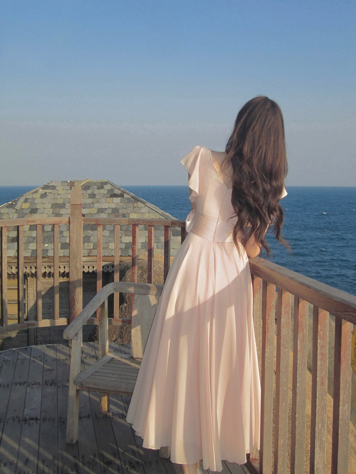 The Golden Hour Flutter-Sleeve Maxi Dress