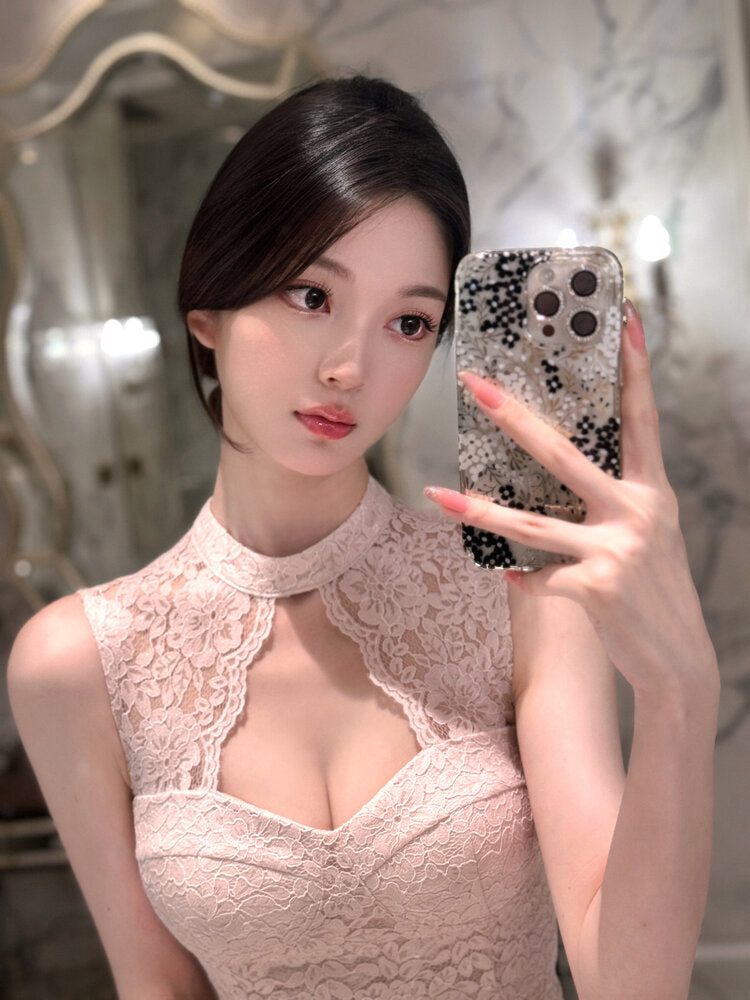 Blush Lace Mandarin Dream Dress