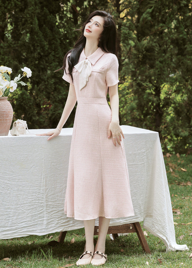 Vintage Grace Soft Pink Mermaid Hem Dress