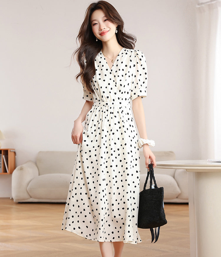 The Juliette Polka Dot Midi Dress