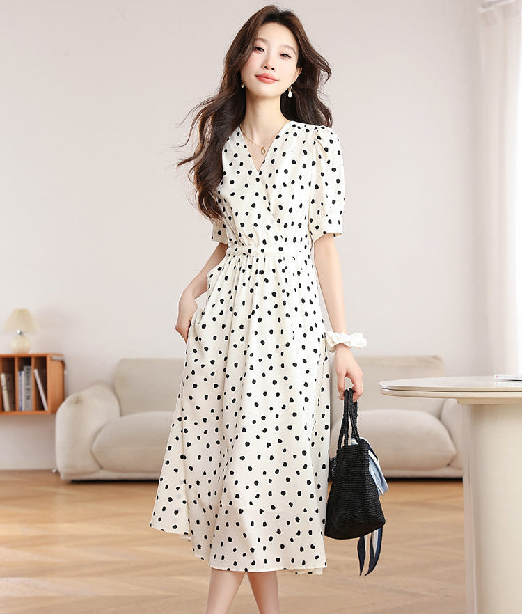 The Juliette Polka Dot Midi Dress