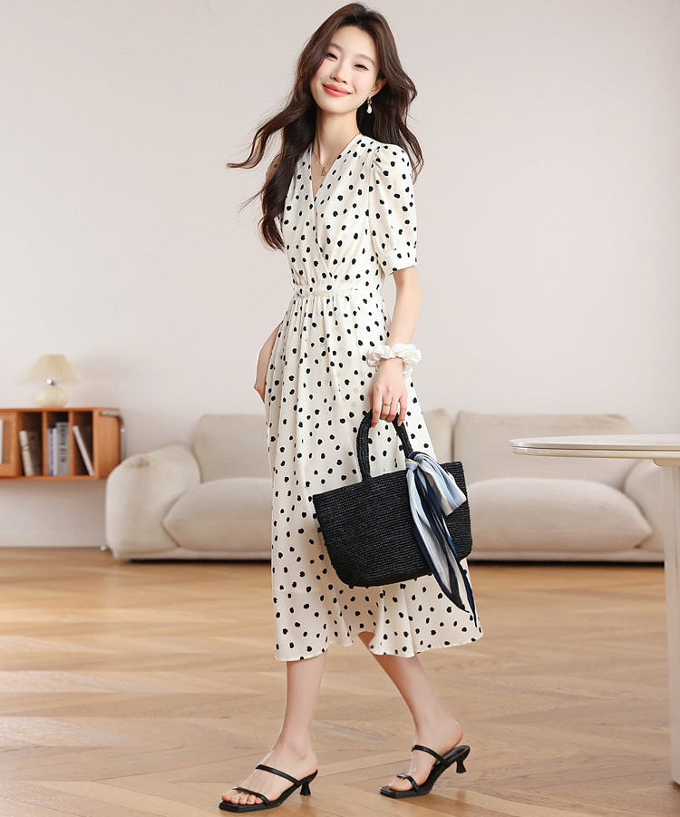 The Juliette Polka Dot Midi Dress