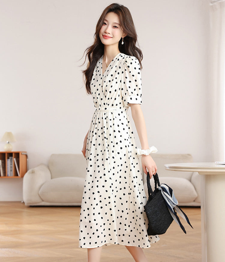 The Juliette Polka Dot Midi Dress