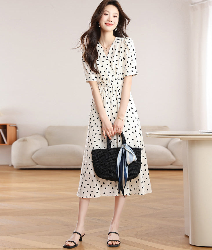 The Juliette Polka Dot Midi Dress