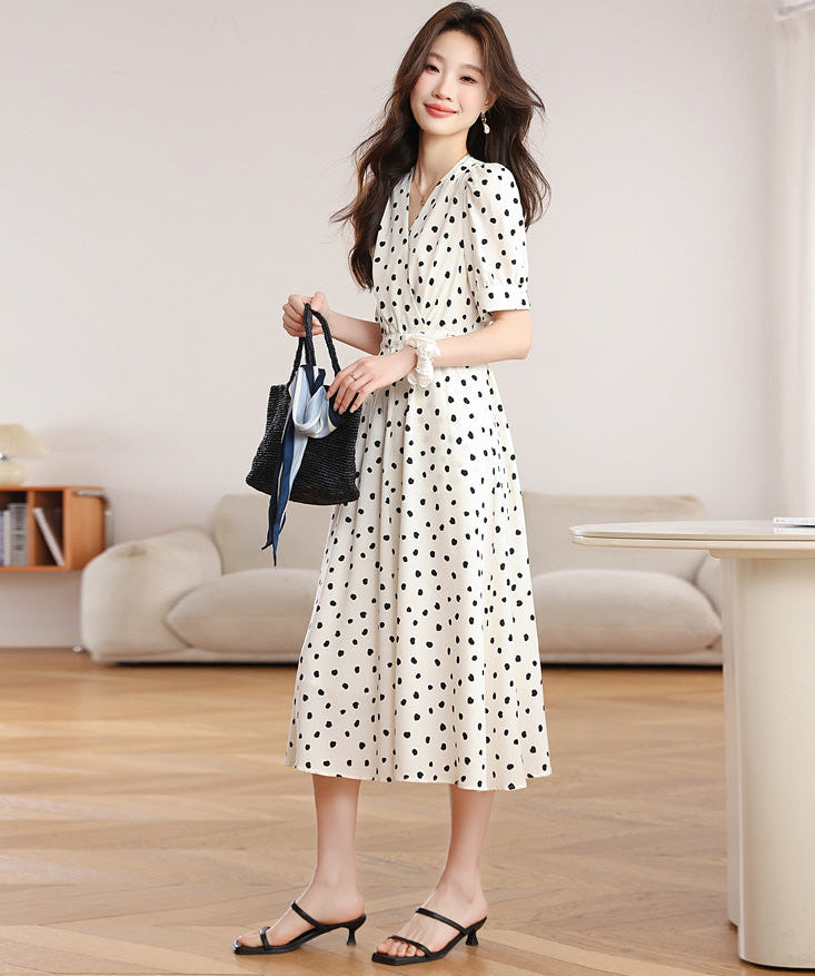 The Juliette Polka Dot Midi Dress