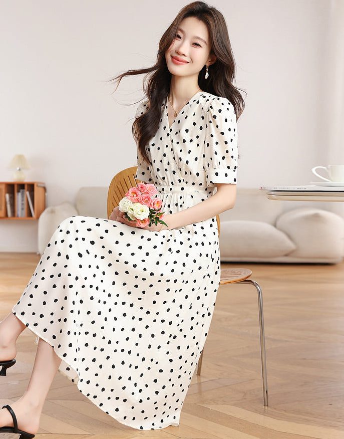 The Juliette Polka Dot Midi Dress