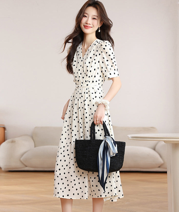 The Juliette Polka Dot Midi Dress