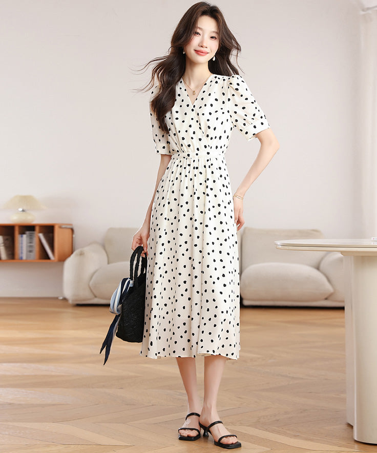 The Juliette Polka Dot Midi Dress