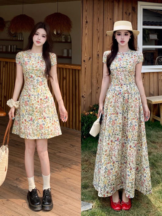 Summer Cottagecore Floral Dress