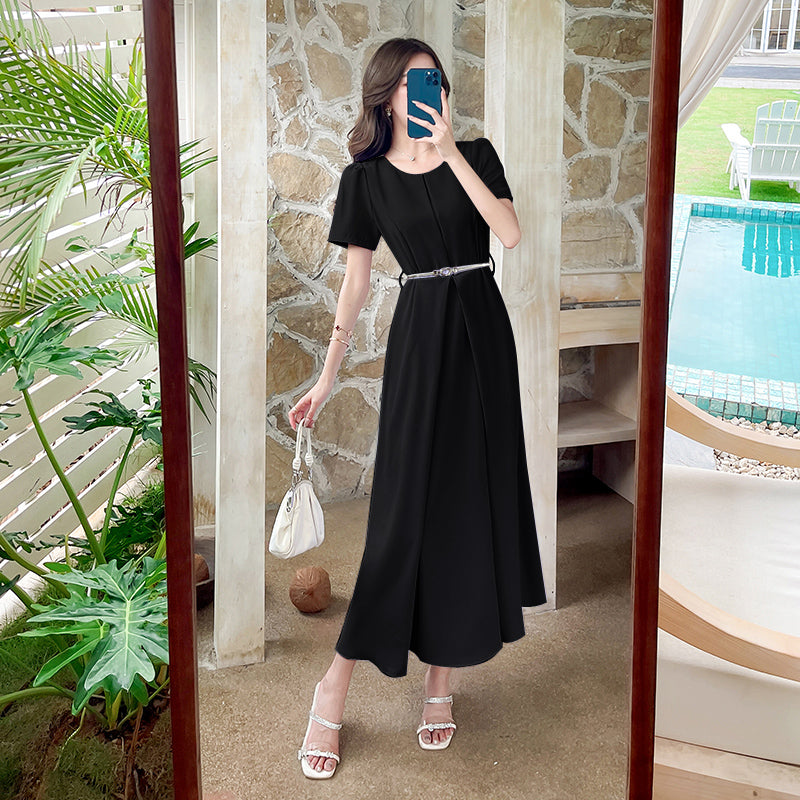 Amethyst A-Line Pleated Midi Dress