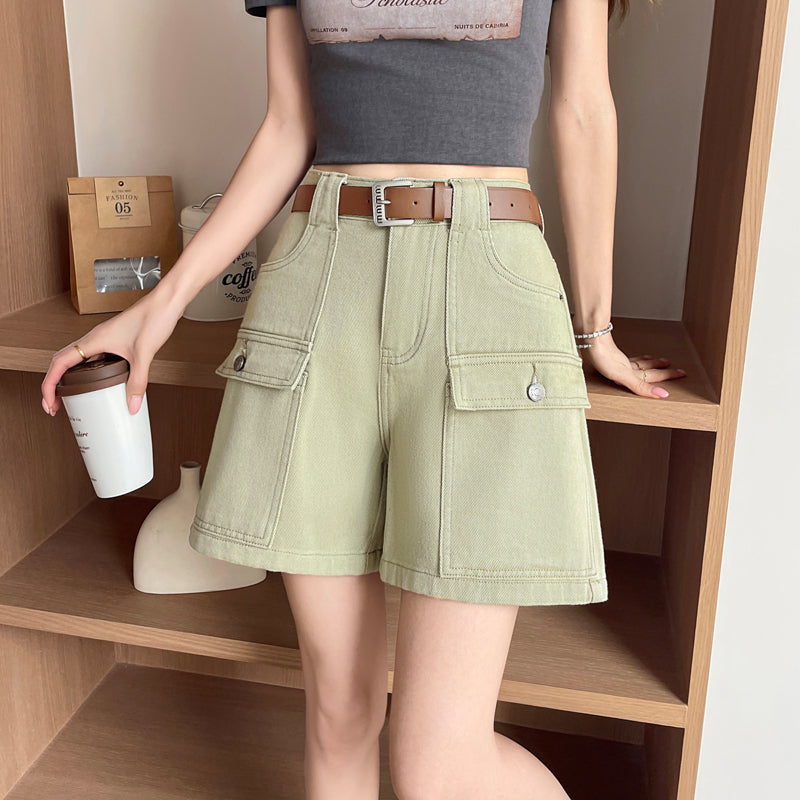 Retro High-Waist Wide-Leg Jorts