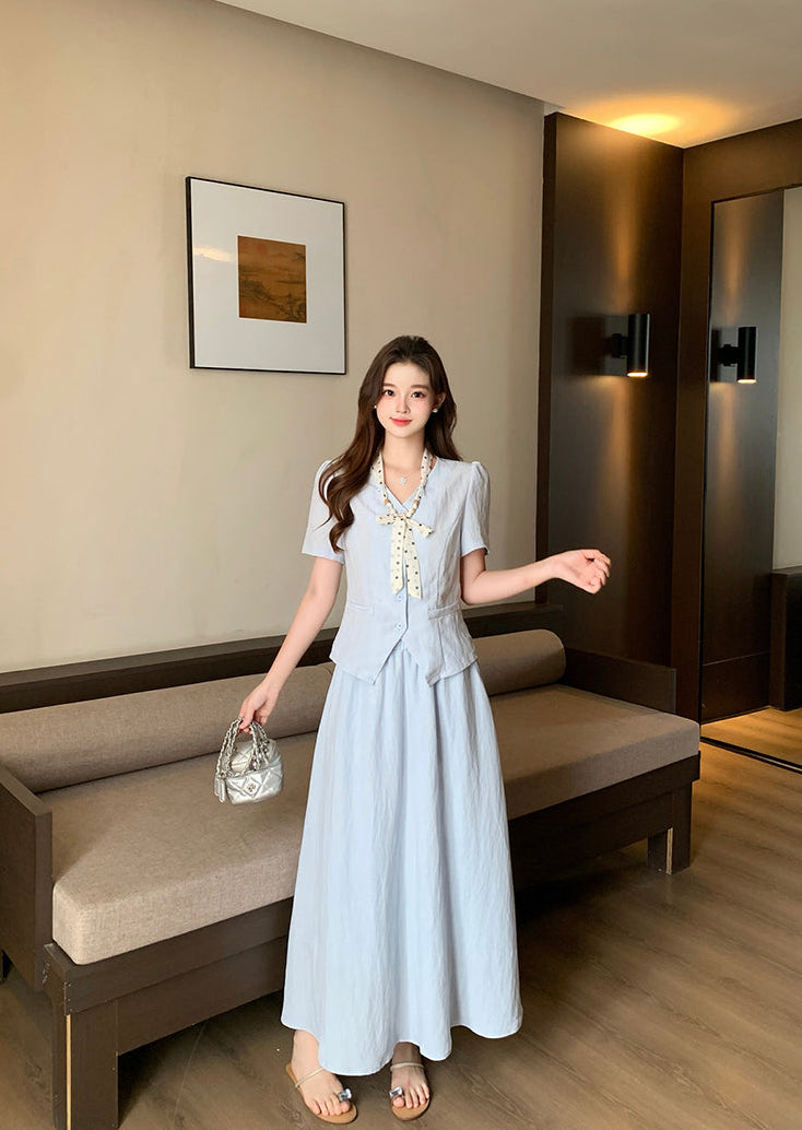 Plus Size Retro Reverie Waistcoat Maxi Dress Set