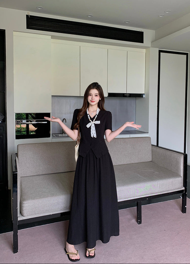 Plus Size Retro Reverie Waistcoat Maxi Dress Set