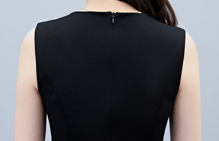 Plus Size Round Neck Peplum Top With Tulle Skirt