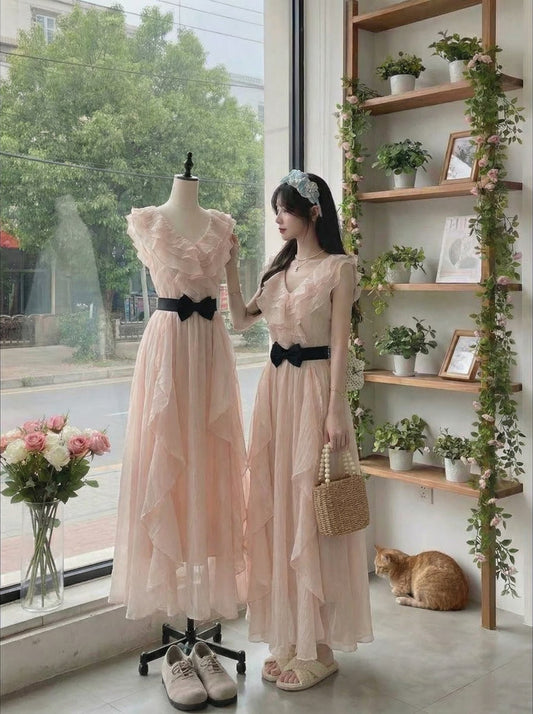 Sweet Serenade Peach Ruffle Dream Dress
