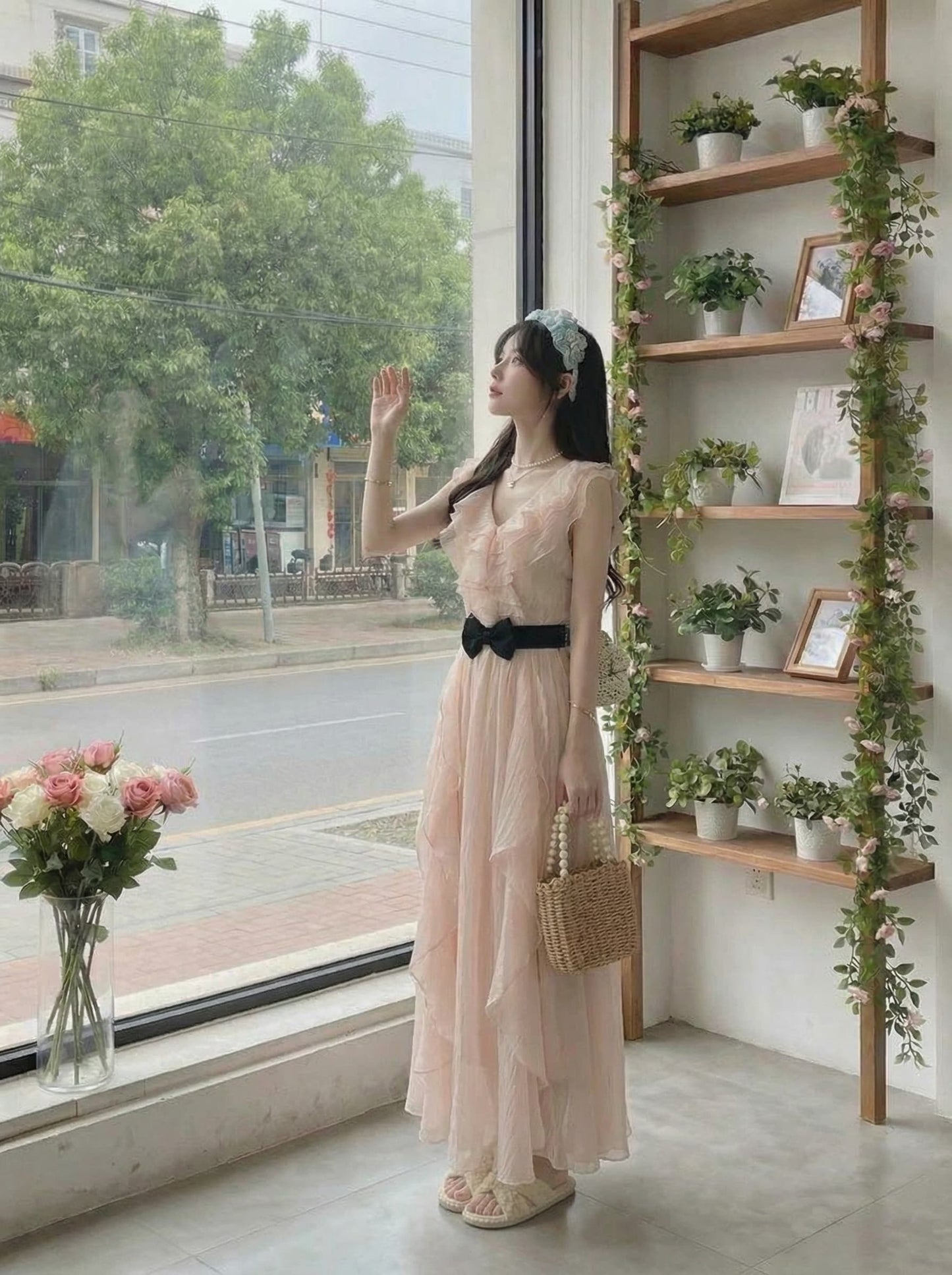 Sweet Serenade Peach Ruffle Dream Dress