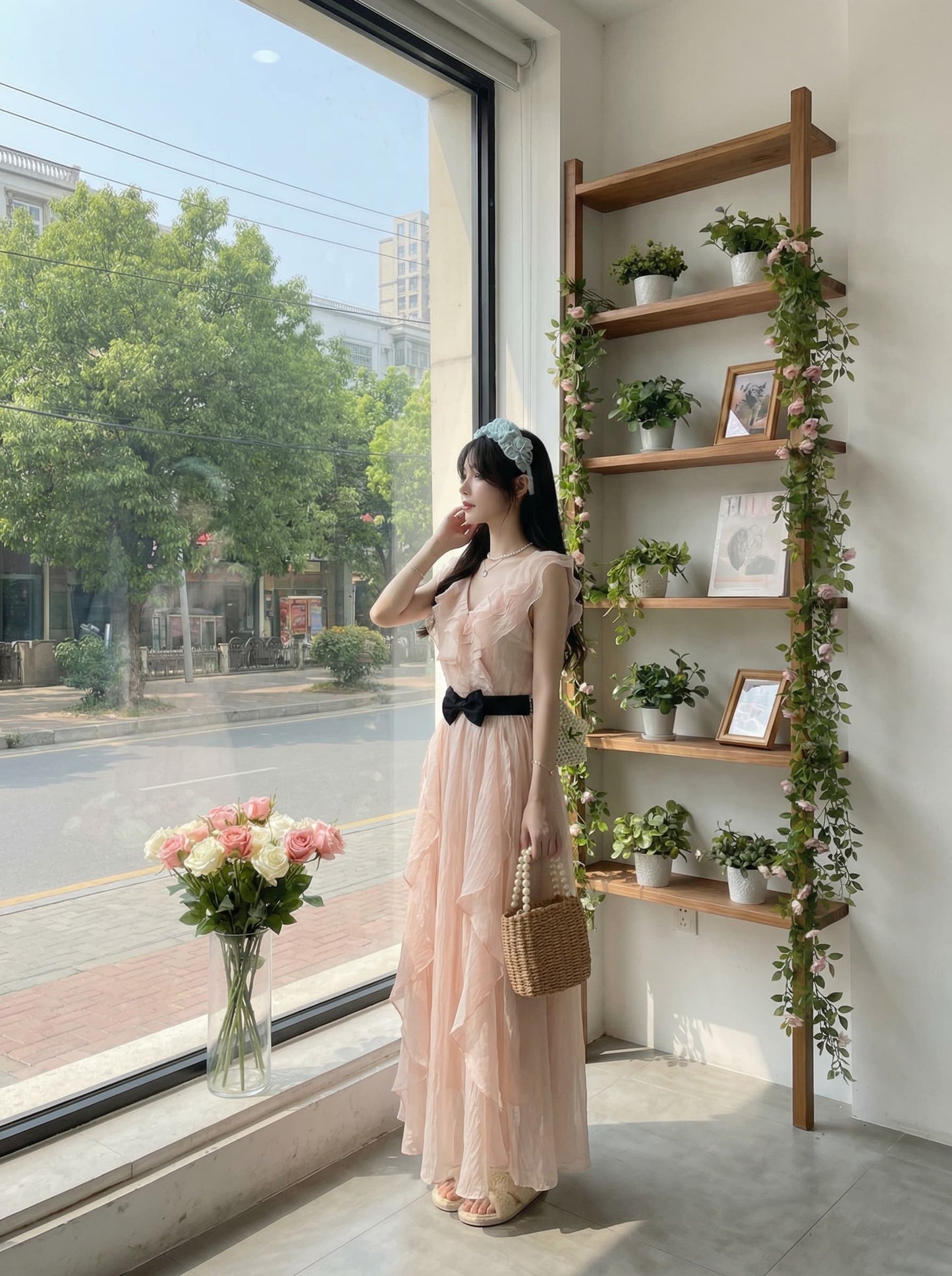 Sweet Serenade Peach Ruffle Dream Dress