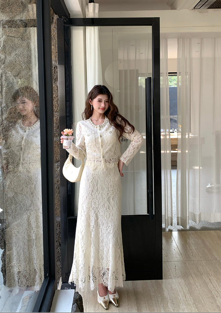 Genevieve Guipure Lace Jacket Dress