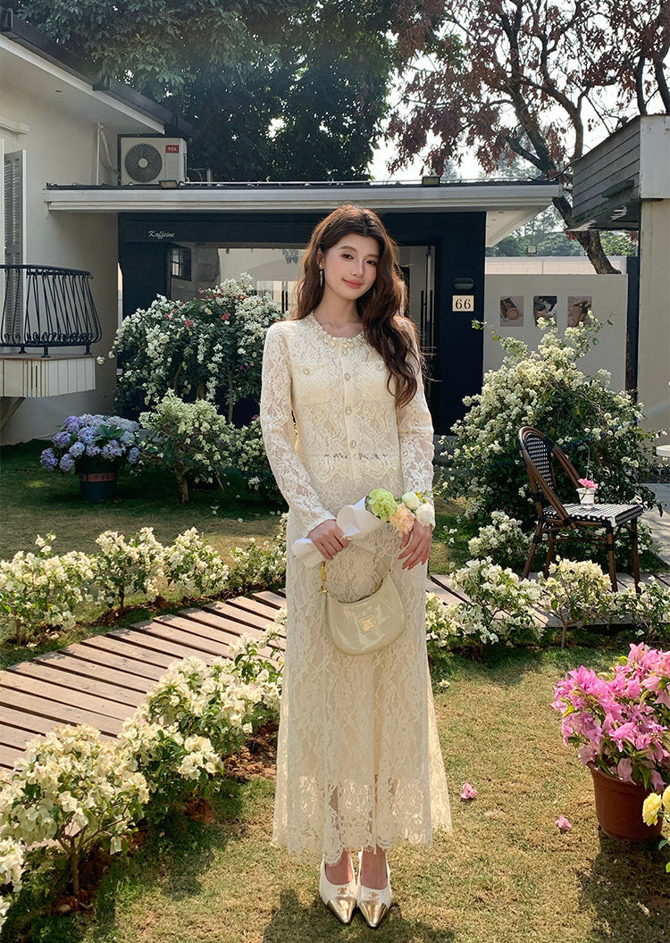 Genevieve Guipure Lace Jacket Dress